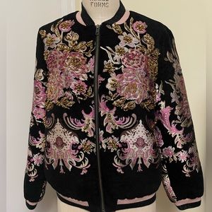 Embellished bomber jacket